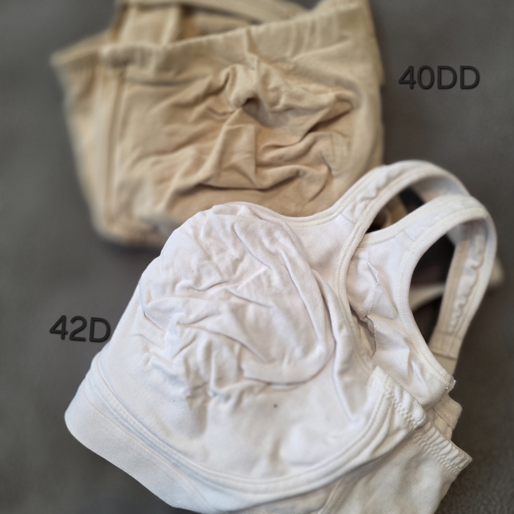 White and Beige Sports Bras